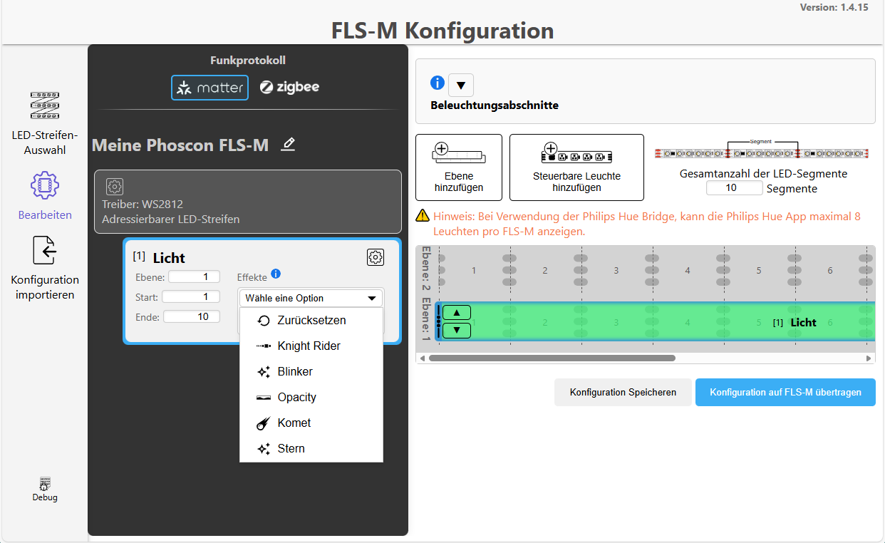Config-Builder Effekte