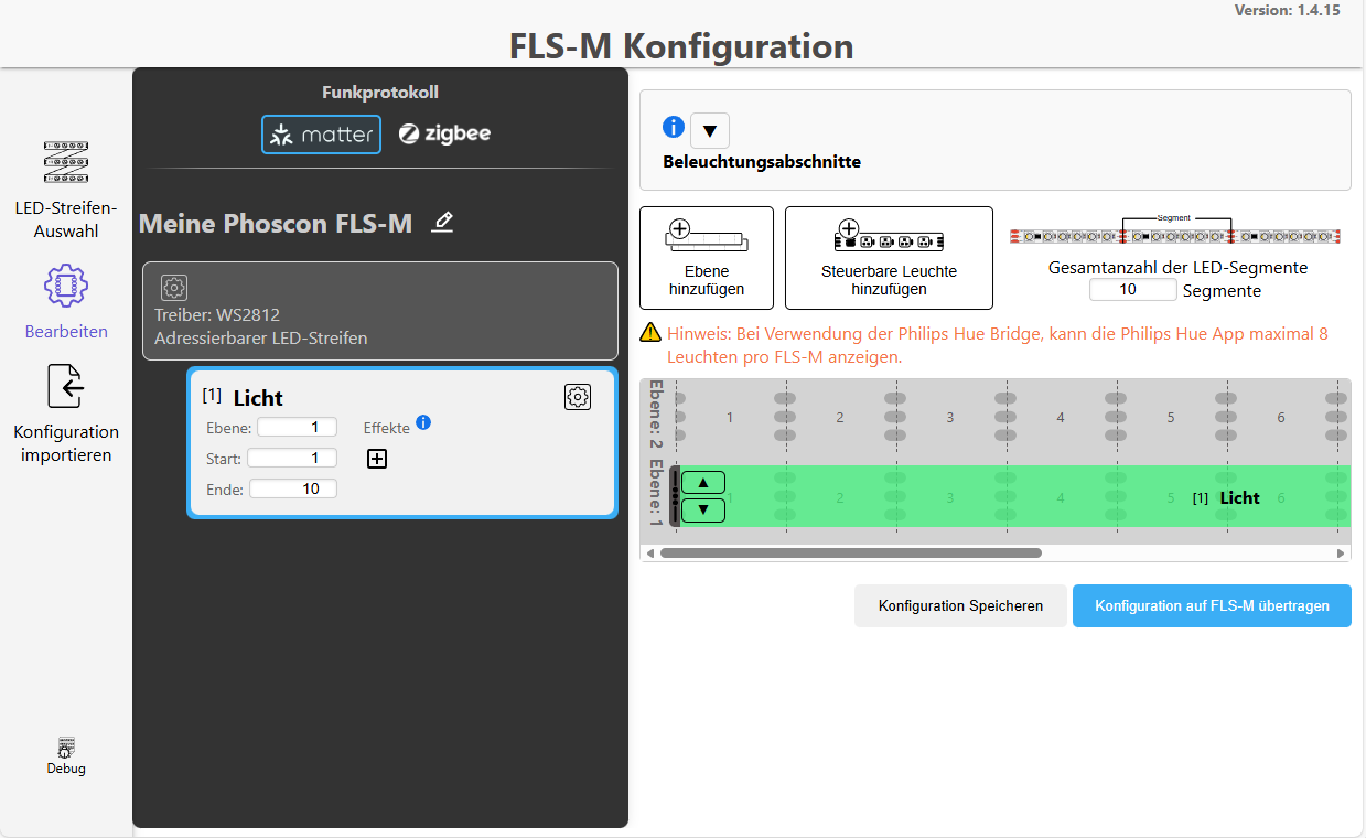 Config-Builder adressierbarer LED-Streifen